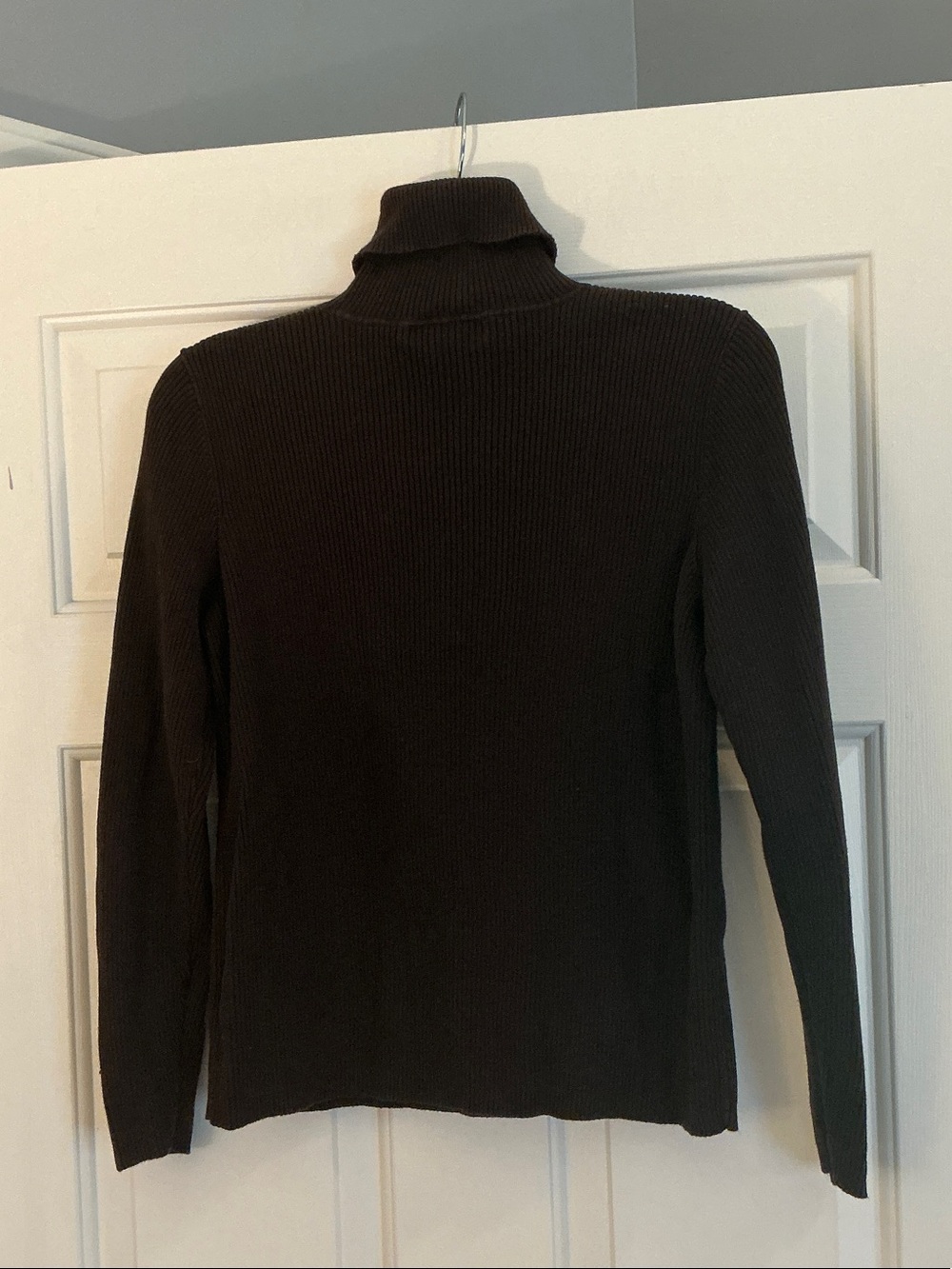 Lauren Ralph Lauren Brown Ribbed Turtleneck Sweater size Large - Picture 2 of 8